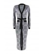 Lovely Casual Plaid Printed Black And White Ankle Length Dress