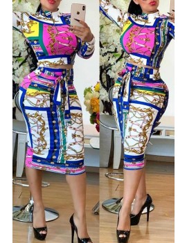 Lovely Casual Printed White Two-piece Skirt Set
