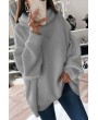 Cowl Neck Long Sleeve Casual Pullover